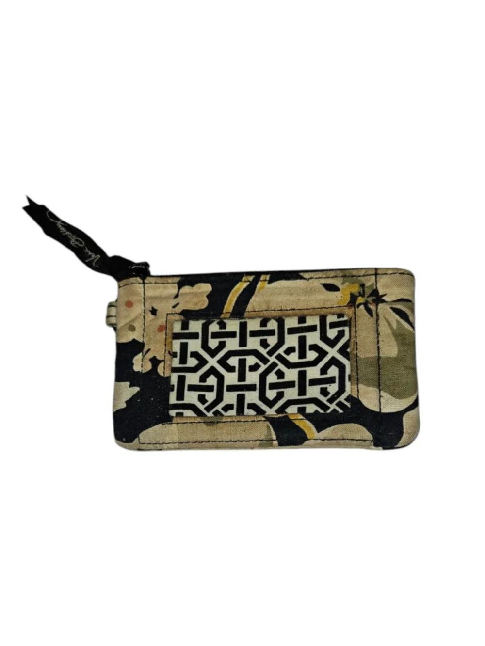 Women's Vera Bradley Key & Card Holder One Size Black Yellow Floral (Retired) - Picture 2 of 8